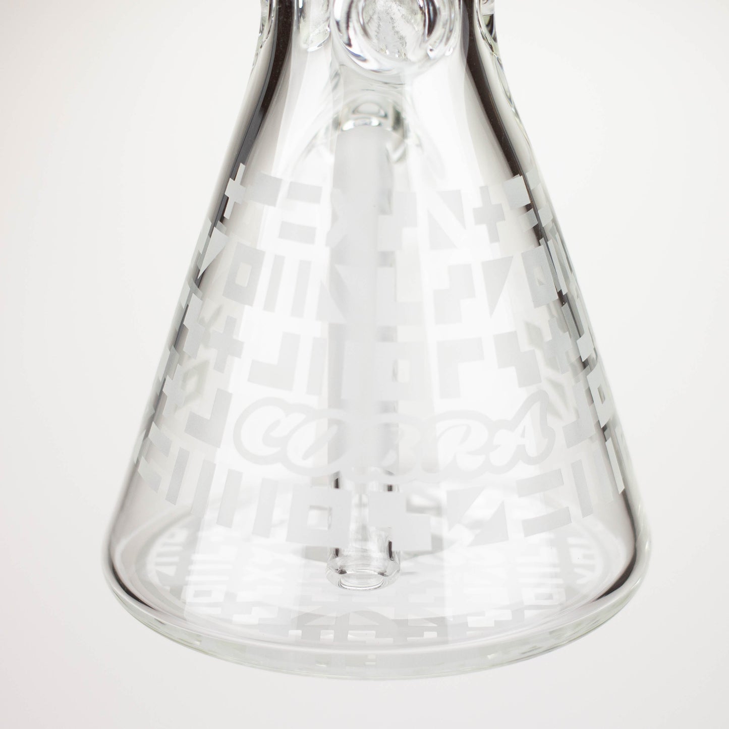 COBRA | 14" sandblasted geometric graphic 7 mm glass bong [YY02]_4