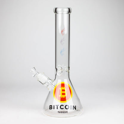 diamond | 14" Crypto Beaker Glass water Bong_12