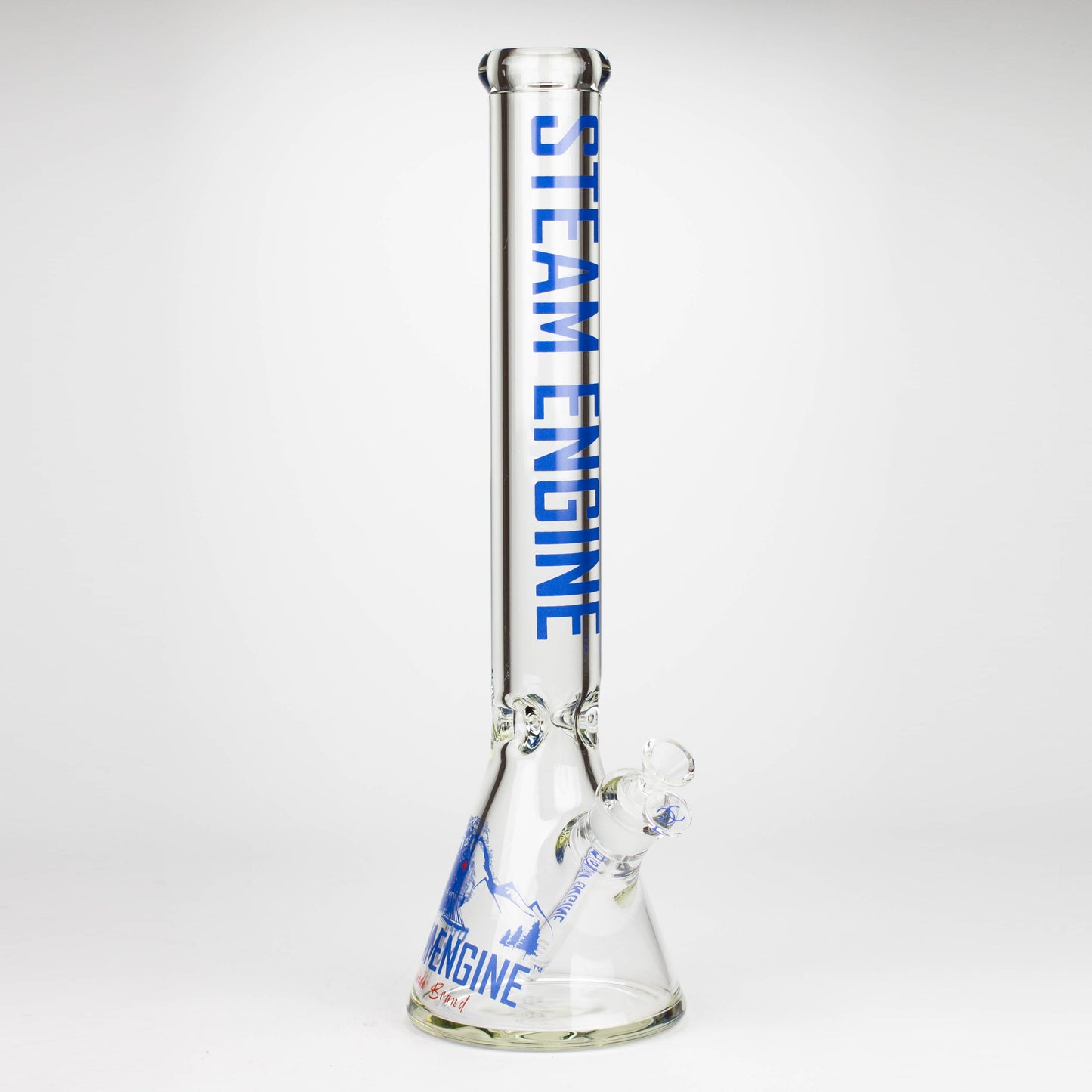 Steam Engine™ | 18 Inch 9mm glass bong with stickers by golden crown_4