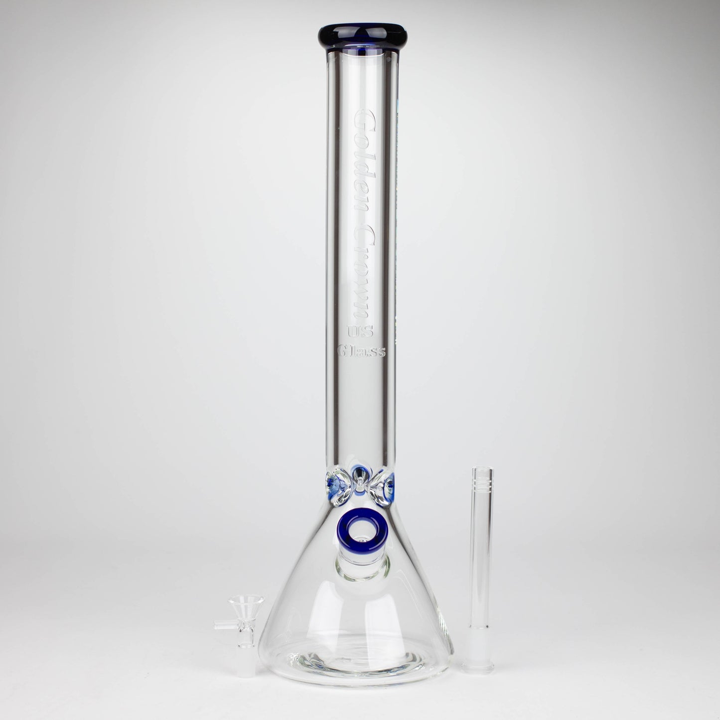 Golden Crown™ | 18 Inch 9mm Engraved Bong US Glass_8