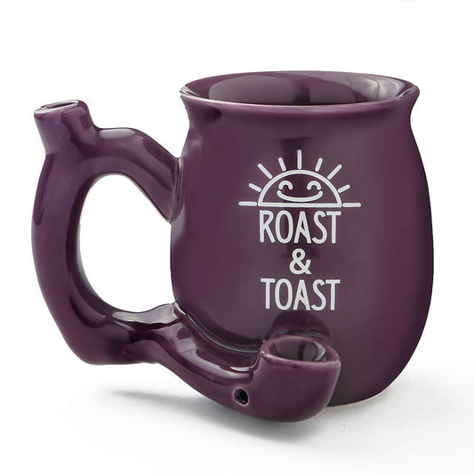 PREMIUM ROAST & TOAST PIPE MUG - SHINY PLUM WITH WHITE PRINT_0