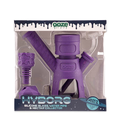 Ooze | Hyborg Silicone Glass 4-In-1 Hybrid Water Pipe And Dab Straw_9